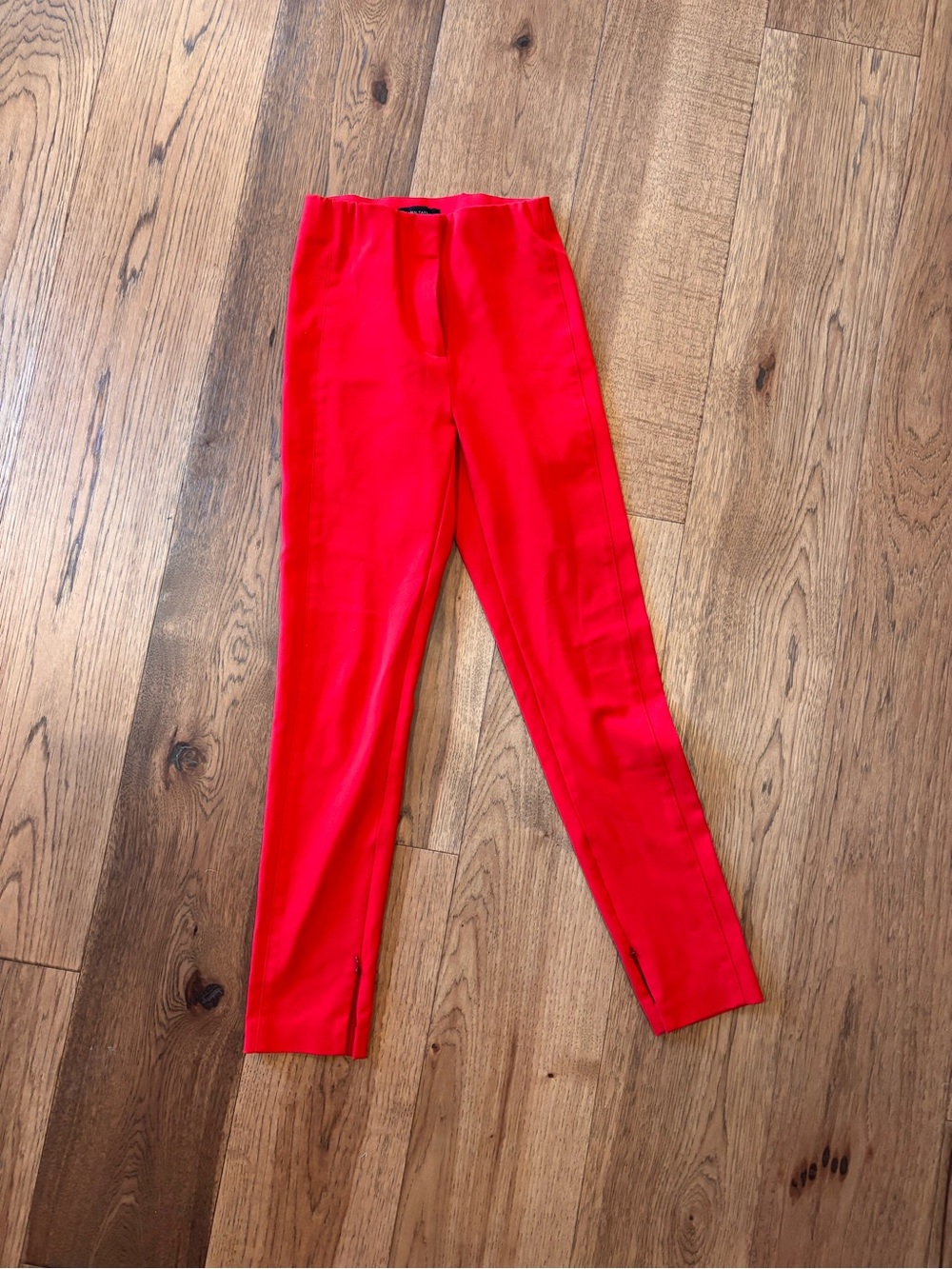 Ann Taylor Bright Red Slim Ankle Pants